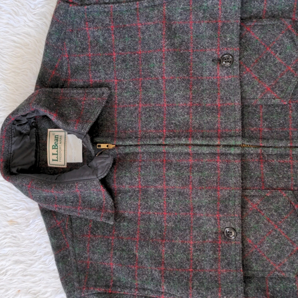 Vintage LL Bean Wool Plaid Jacket